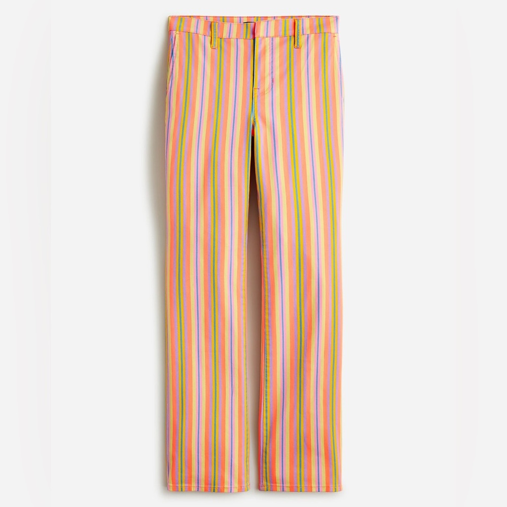J.Crew Slim demi-boot chino pant in stripe BR186